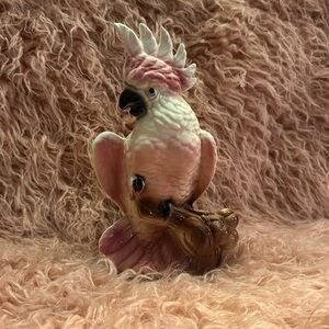 Unique vintage mid century pink cockatoo planter 1940’s California PotteryMaddux